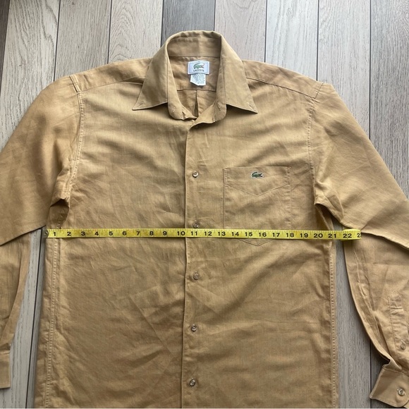 Lacoste Men's Camel Button Down Shirt - Picture 4 of 5